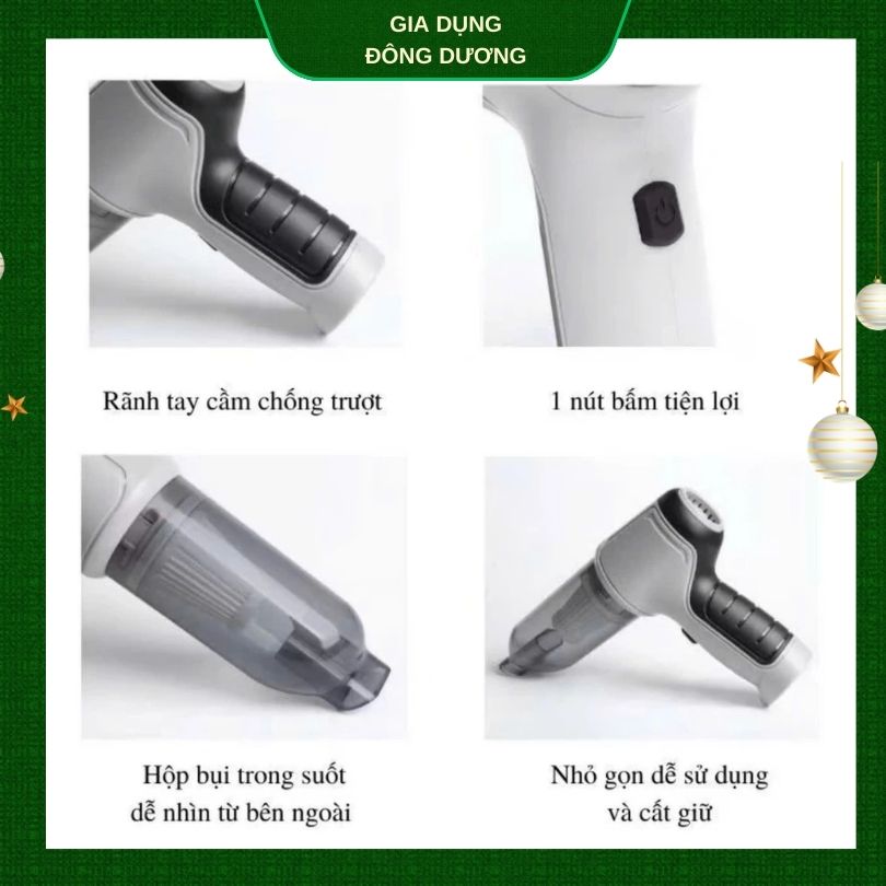 Máy Hút Bụi Cầm Tay Tamashio Nhật Bản Mini Không Dây Sạc Pin 3 in 1 Hút, Bơm, Thổi Lực Hút Siêu Mạnh - Hình ảnh 6