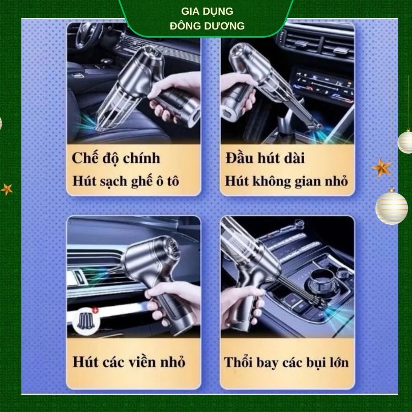 Máy Hút Bụi Cầm Tay Tamashio Nhật Bản Mini Không Dây Sạc Pin 3 in 1 Hút, Bơm, Thổi Lực Hút Siêu Mạnh - Hình ảnh 2