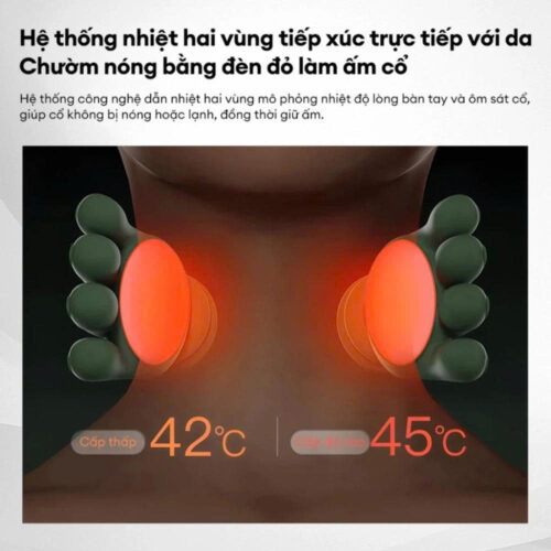 chế độ nhiệt hồng ngoại máy massage cổ vai gáy bàn tay hình con cua